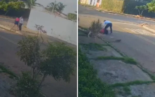 imagem colorida mulher esfaqueada no meio da rua goiania