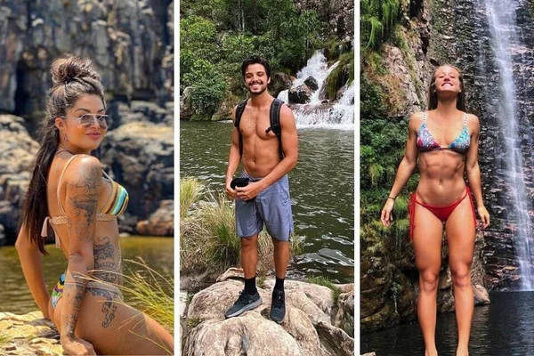Aline Riscado, Rodrigo Simas e Bruna Griphao