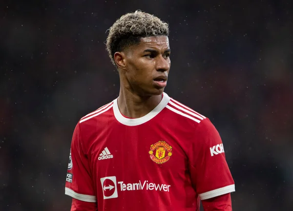 Marcus Rashford, atacante do Manchester united, em partida pelo Campeonato Inglês