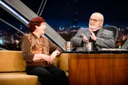 Berta Loran e Jô Soares são clicados durante o programa