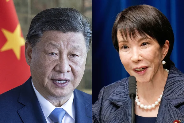 Xi Jinping, da China, e Sanae Takaichi, do Japão