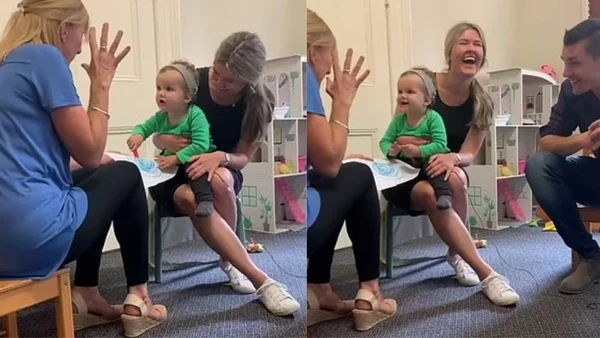 Vídeo: bebê de um ano tem reação fofa ao ouvir pela primeira vez