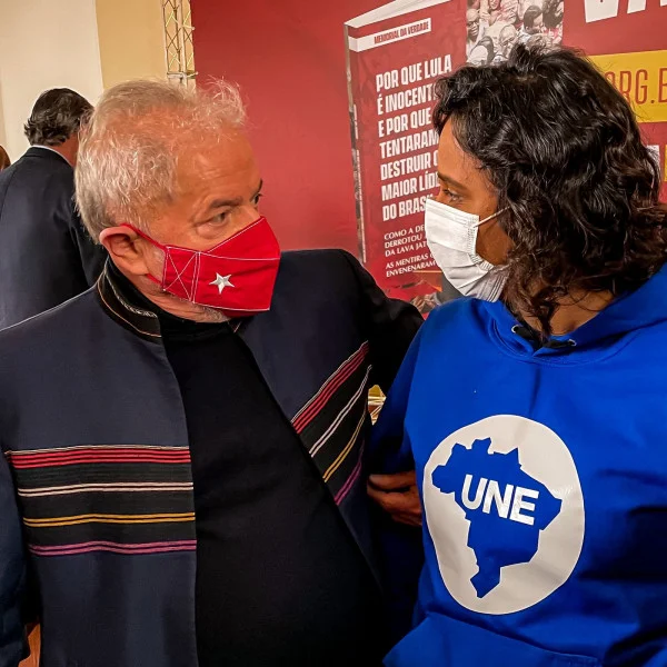 Bruna e o ex-presidente Lula (PT) em encontro em agosto de 2021 Bruna e o ex-presidente Lula (PT) em encontro em agosto de 2021