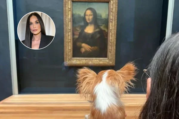 Demi Moore leva seu cachorro ao Louvre e é detonada na web: "abuso"