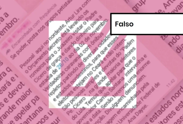 Imagem colorida de postagem falsa sobre Arthur Lira