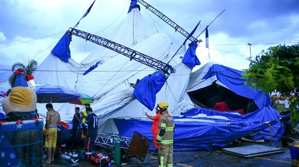 Rapaz morre após ser atingido por tenda de circo no DF