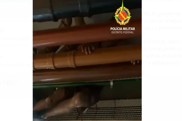 Vídeo: PMDF prende suspeito que invadiu garagem de bloco da Asa Norte