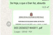 Mensagens supostamente enviadas por Patrick Brito