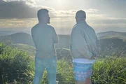 Bruno Gagliasso, e o pai, Paulo César Marques Bruno Gagliasso, e o pai, Paulo César Marques