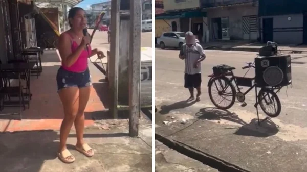 Dona de bar detona caloteiros no alto-falante em Belém. Veja o vídeo