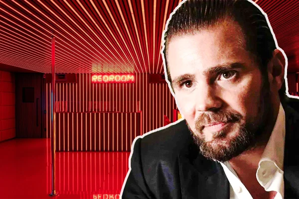 Daniel Vorcaro e imagem da boate que ele tinha em casa