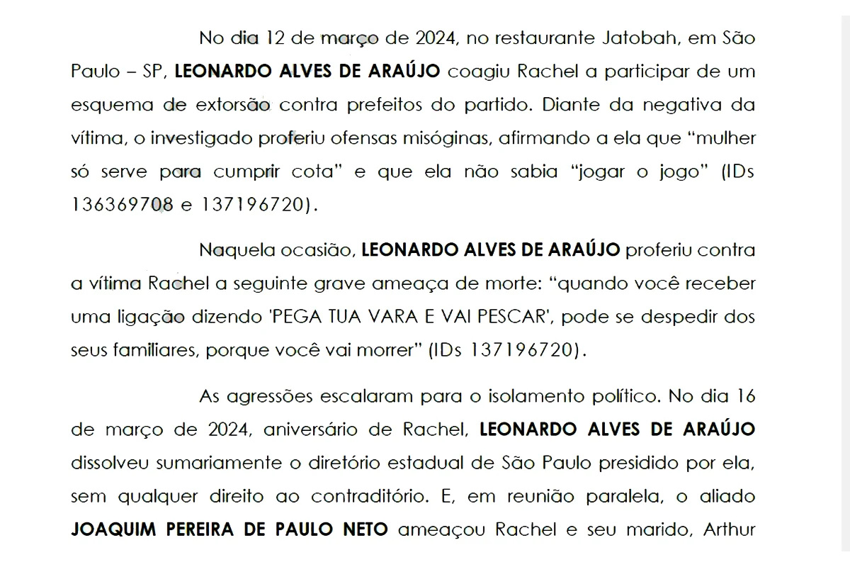 Vice de Marçal é réu por associação criminosa e vínculo com PCC - imagem 3 Vice de Marçal é réu por associação criminosa e vínculo com PCC - imagem 3