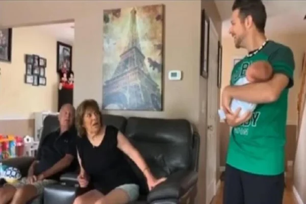 Casal surpreende avós com “neto surpresa” e vídeo bomba no TikTok
