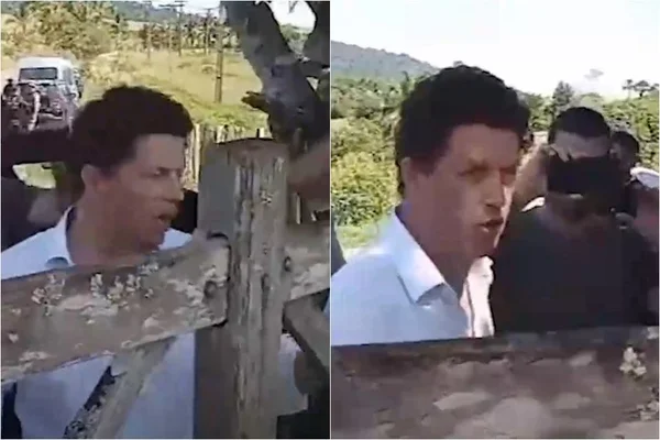Imagem colorida do Deputado federal Ricardo Salles em diligência a assentamentos do MST