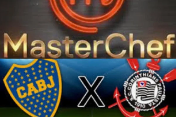 Hoje na TV aberta tem o duelo do Masterchef com o jogo do Timão