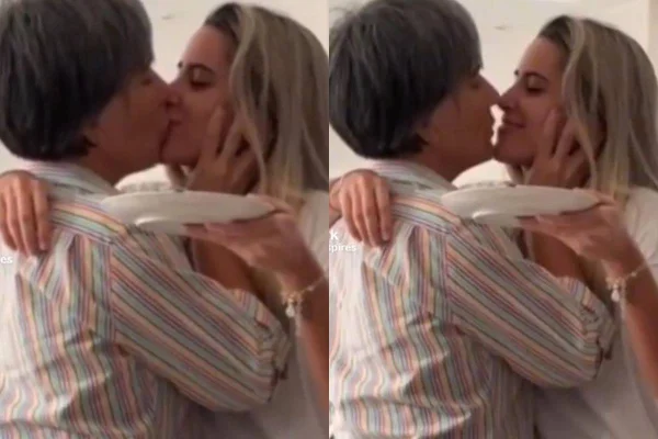 Vídeo: Glória Pires é criticada por dar selinhos na filha