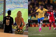 Virgínia vibra com gol de Vini Jr. em Brasil x Escócia
