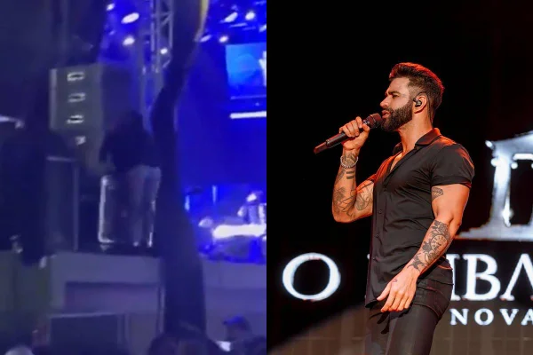 Vídeo: fã despenca do palco ao tentar invadir show de Gusttavo Lima