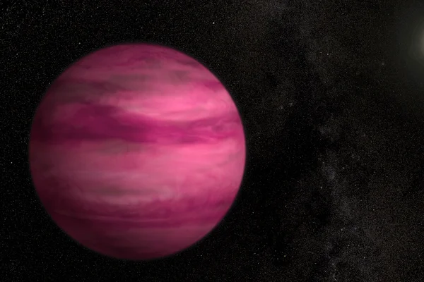 O exoplaneta GJ 504b tem cerca de quatro vezes a massa de Júpiter. Planeta rosa. Metrópoles
