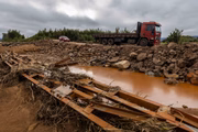 Acesso provisório após queda da ponte da RS-348