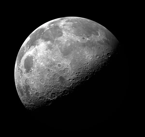 Imagem preto e branco de uma parte da Lua paralisação lunar - Metrópoles