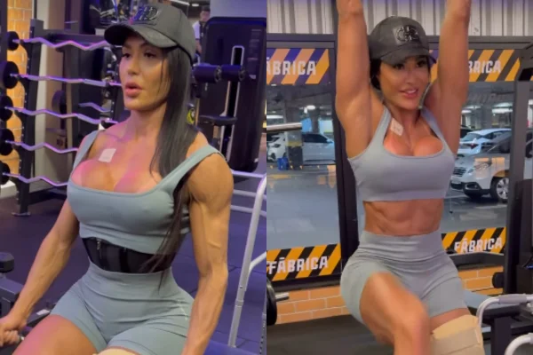 Gracyanne mostra rotina de treinos mesmo após cirurgia no joelho