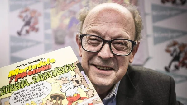 Na foto, o desenhista Francisco Ibáñez, criador dos personagens de quadrinhos Mortadelo e Salaminho - Metrópoles
