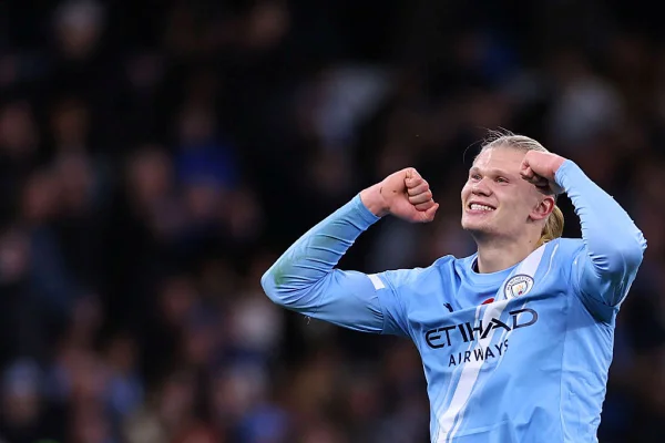 Haaland marcou mais de 50% dos gols do Manchester City na temporada