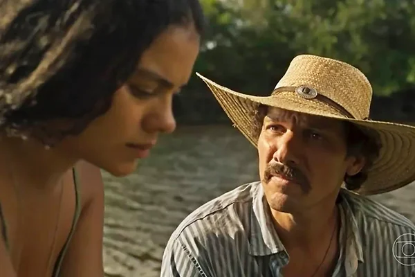 Em Pantanal, Muda (Bella Campos) pede para Tibério (Guito) matar Tenório