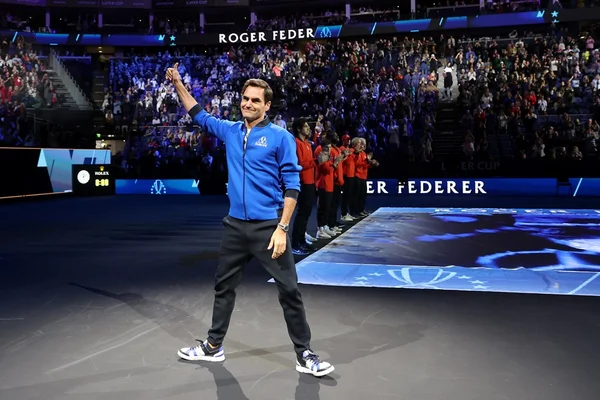 Foto colorida de Roger Federer