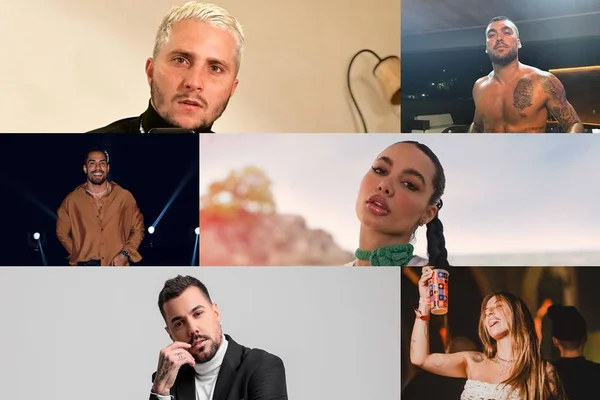 Montagem colorida de Novinho, Pedro Ortega, Lipe Ribeiro, Bill Araújo, Tainá Felip e Bifão - Metrópoles