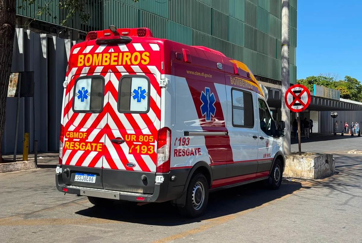 Corpo de Bombeiros Militar do DF prestou os primeiros-socorros à vítima Corpo de Bombeiros Militar do DF prestou os primeiros-socorros à vítima