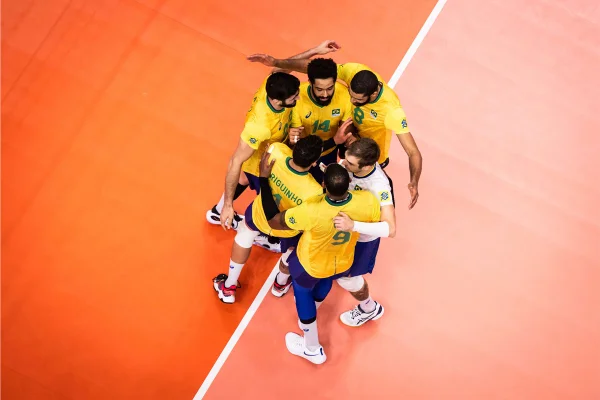 Seleção Brasileira de vôlei comemora ponto em Mundial - Metrópoles