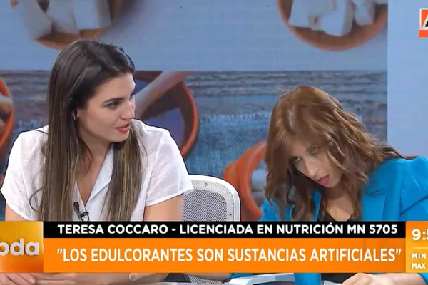 Nutricionista Teresa Coccaro desmaia ao vivo no programa Buenos Días América, da Argentina - Metrópoles