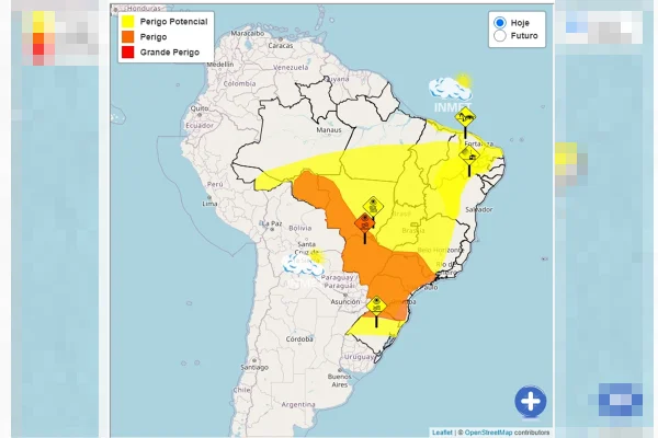 Umidade baixa e calor no Brasil segundo o Inmet (primeira quinzena de setembro de 2024)