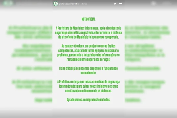 Hacker invade site de Morrinhos (GO) e ataca Lula, Caiado e Moraes - destaque galeria