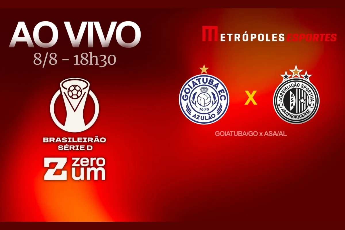 Série D ZeroUm: Metrópoles exibirá quartas entre Goiatuba-GO x ASA-AL. Siga no YouTube