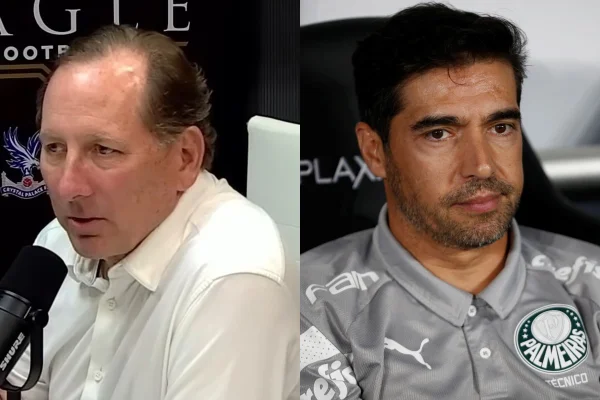 Montagem com John Textor e Abel Ferreira - Metrópoles