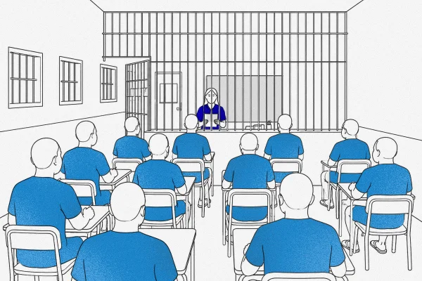 Detentos em sala de aula