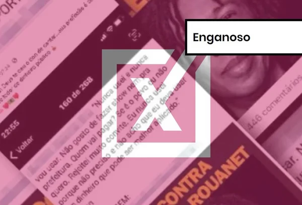 Imagem colorida de post enganoso sobre Djavan