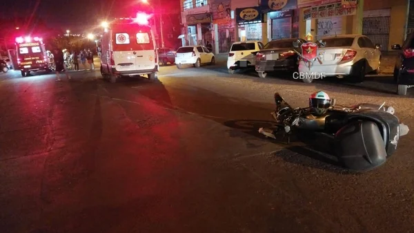 Pedestre fica gravemente ferido após ser atropelado por moto no DF