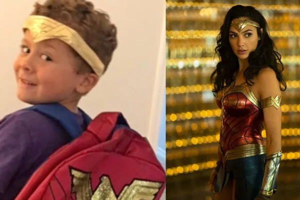 Gal Gadot defende menino com mochila de mulher maravilha