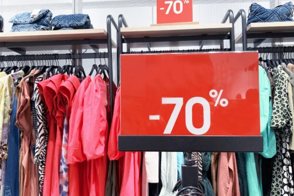 Dia do consumidor placa com 70% off