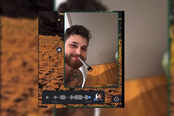 Imagem colorida de montagem do influencer Gustavo Tubarão