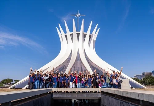 Alunos na Catedral