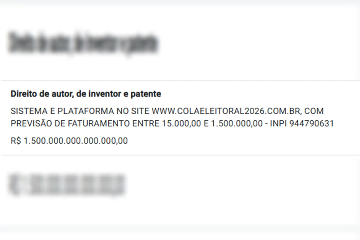 Com erro em registro, candidato do Agir declara ter R$ 1,5 quatrilhão - imagem 2 Com erro em registro, candidato do Agir declara ter R$ 1,5 quatrilhão - imagem 2