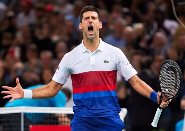 Novak Djokovic comemorando