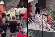 Momento em que a mãe é socorrida Momento em que a mãe é socorrida