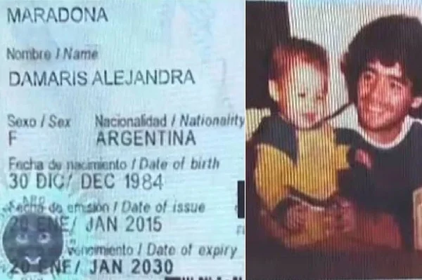 Damaris afirma ser filha de Maradona