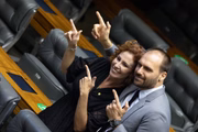 Carla Zambelli e Eduardo Bolsonaro